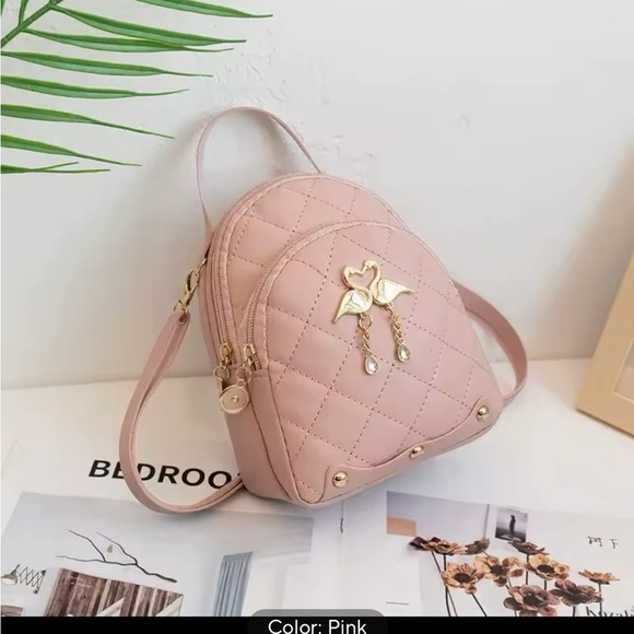 Pink Quilted Women's Bag - Picture 6 of 6